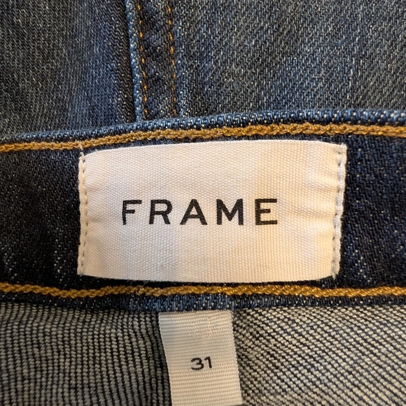 Frame Denim Women's Skinny Jeans in Dark Blue Wash - Picture 9 of 13